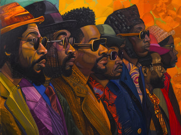 "Brothers in Unity - Vibrant Portrait of Strength and Style
