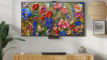 Vibrant Bloom - 3D Textured Oil Painting for Frame TV Art