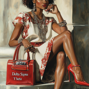 Delta Sigma Theta Sorority Sister - Elegant and Empowered Digital Art Print