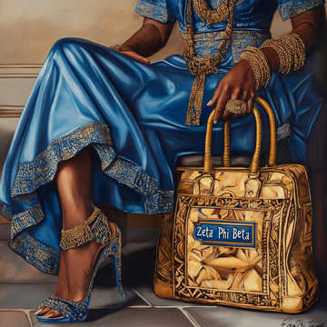 Zeta Phi Beta Majesty - Blue and Gold Elegance