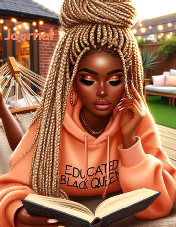 Educated Black Queen Journal Clipart