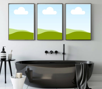 20 Drag-and-Drop Bathroom Mockups for Showcasing Your Artwork VOL 1