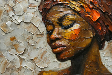 Textured Serenity: African Woman's Portrait Art for Frame TV