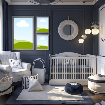 10 Drag-and-Drop Baby Room Mockups for Showcasing Your Art Vol 2