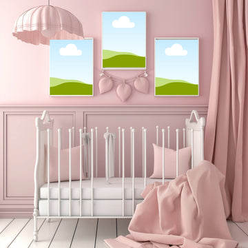 10 Drag-and-Drop Baby Room Mockups for Showcasing Your Art Vol 1