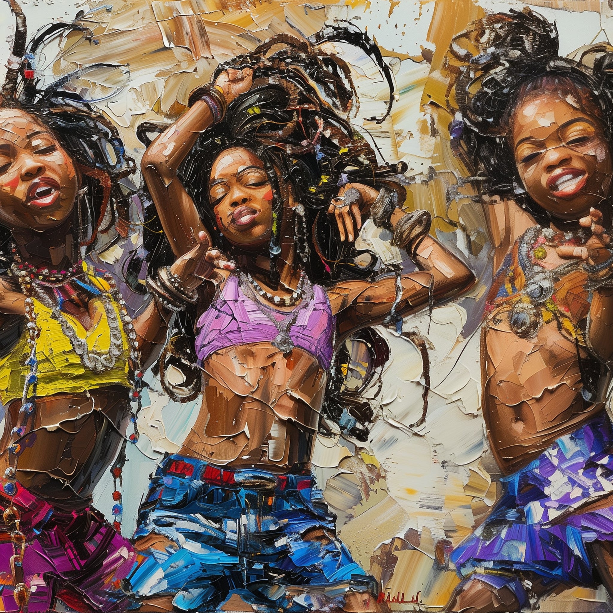 Joyful Celebration in Motion: A Dance of Sisterhood