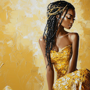 Radiance in Gold: A Textured Masterpiece