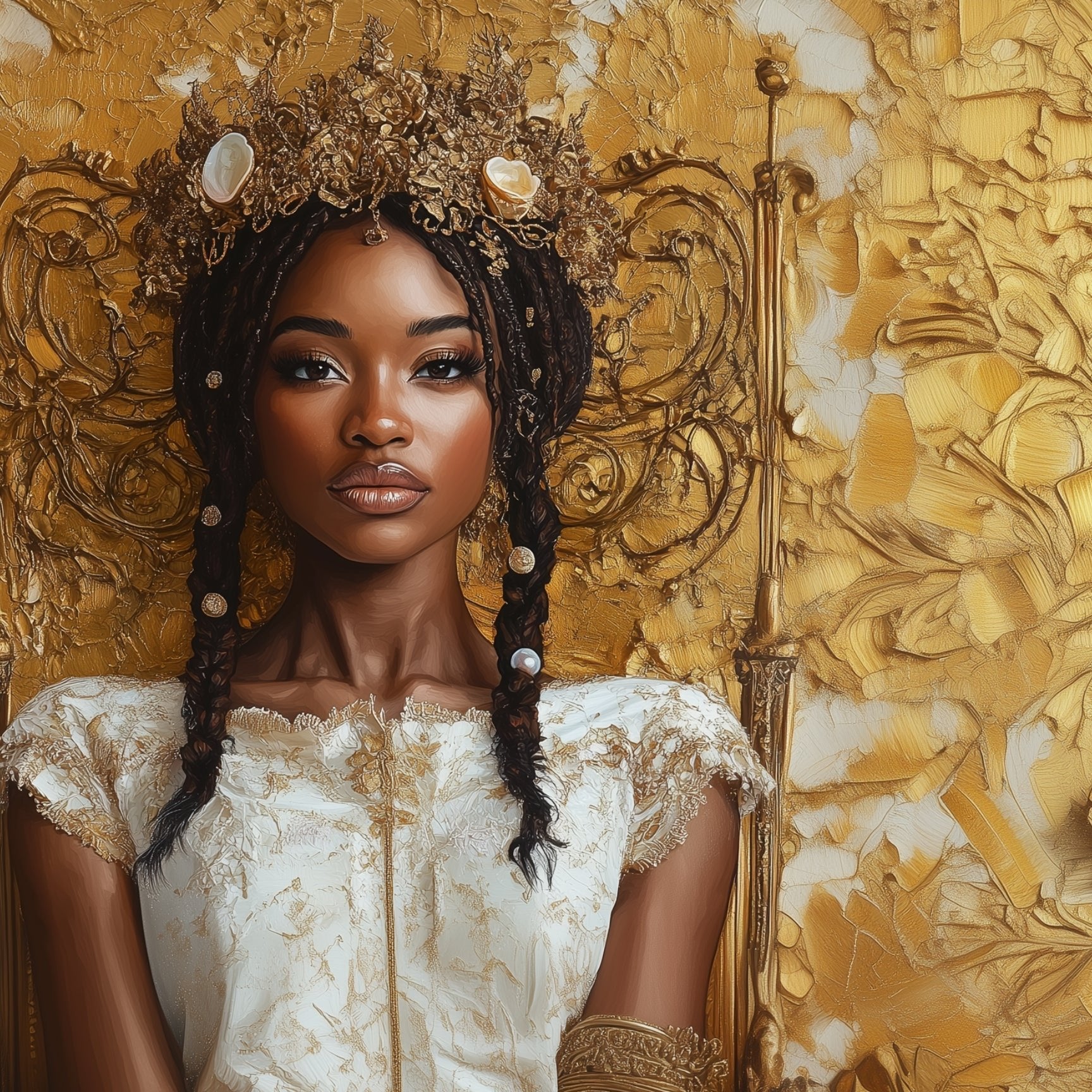 Golden Grace: A Portrait of Strength and Serenity