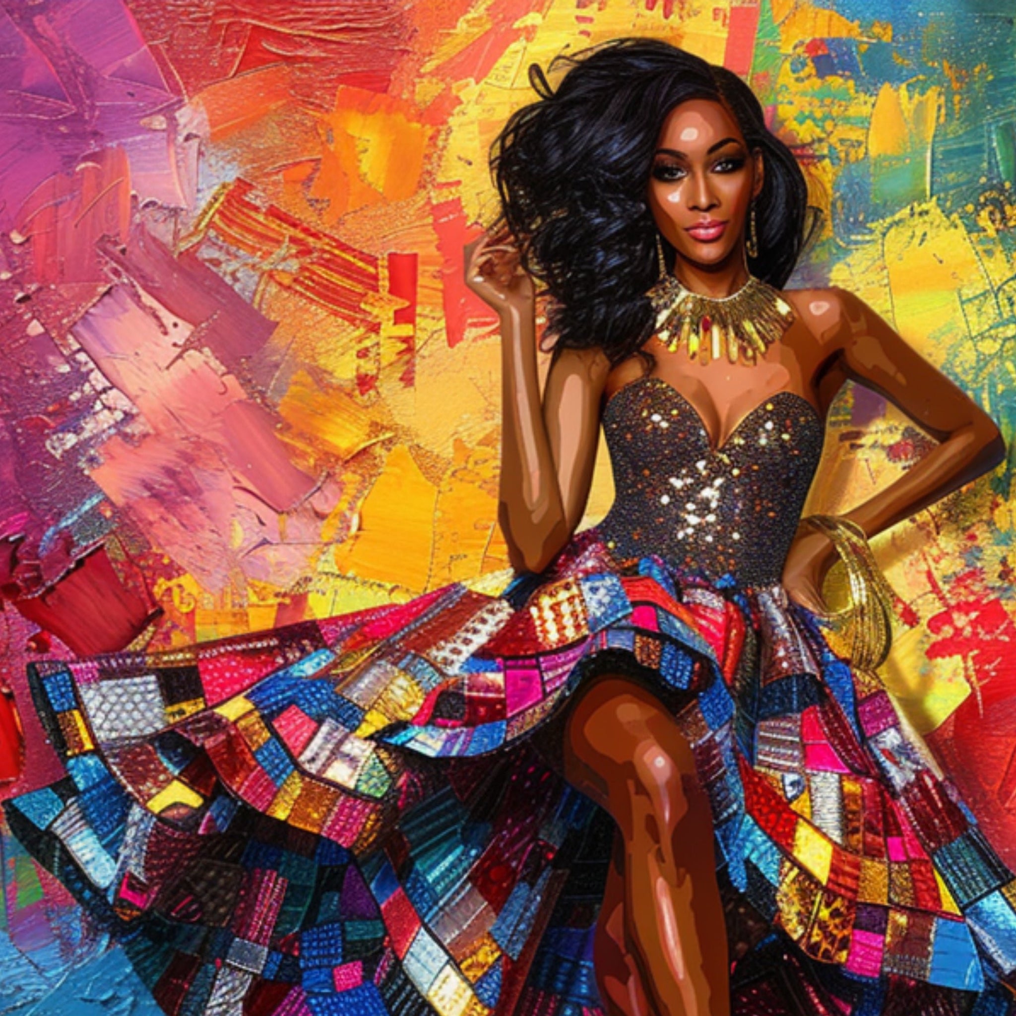 "Vibrant Elegance in Motion