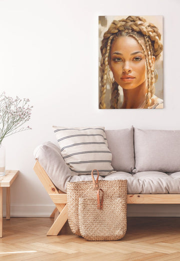 Golden Essence: Portrait of Strength, Women Of Strength Paintings, Strength, Leadership & Power Wall Art Prints