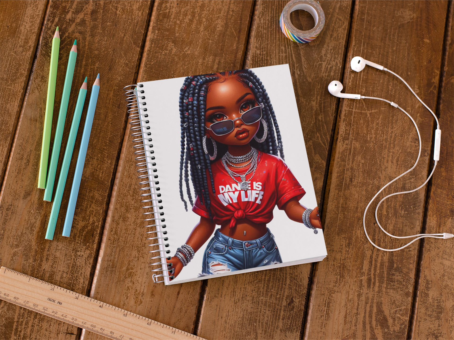 Dance Is My Life" Chibi Clipart for Journals