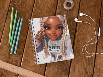 I’m Petty” Pastel Chibi Clipart for Journals, Tumbers, Cups,