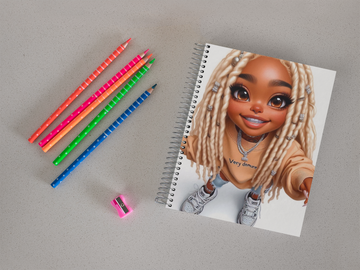 Happy Chibi Girl with Blonde Locs - Very Demure Sweatshirt Clipart for Tumblers, Journals