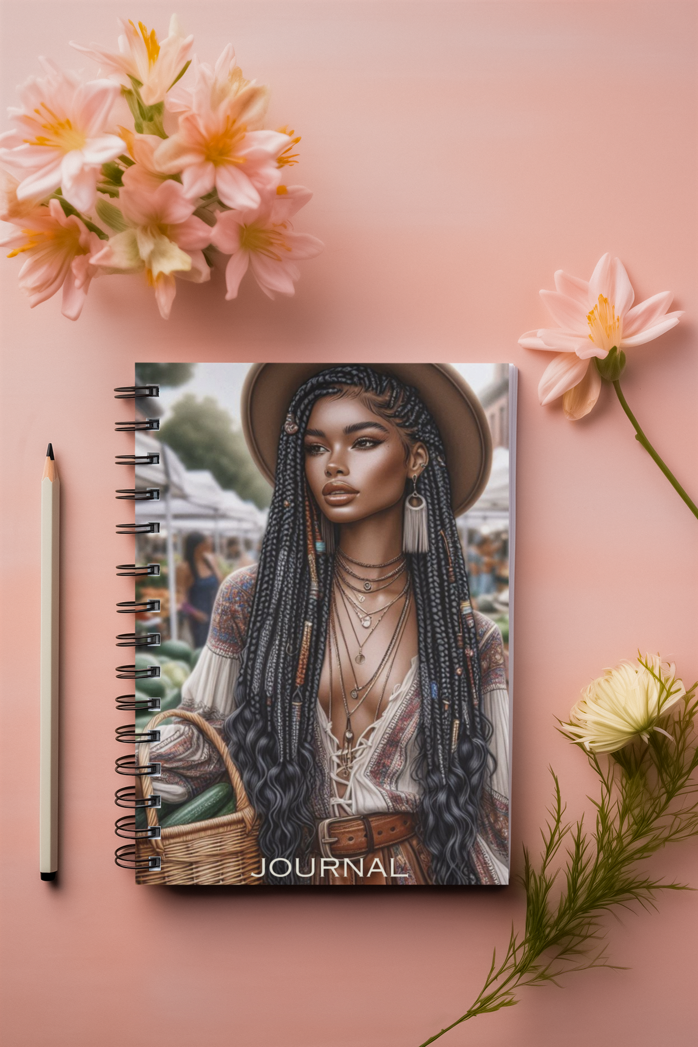 Boho-Chic Market Vibes Journal Clipart