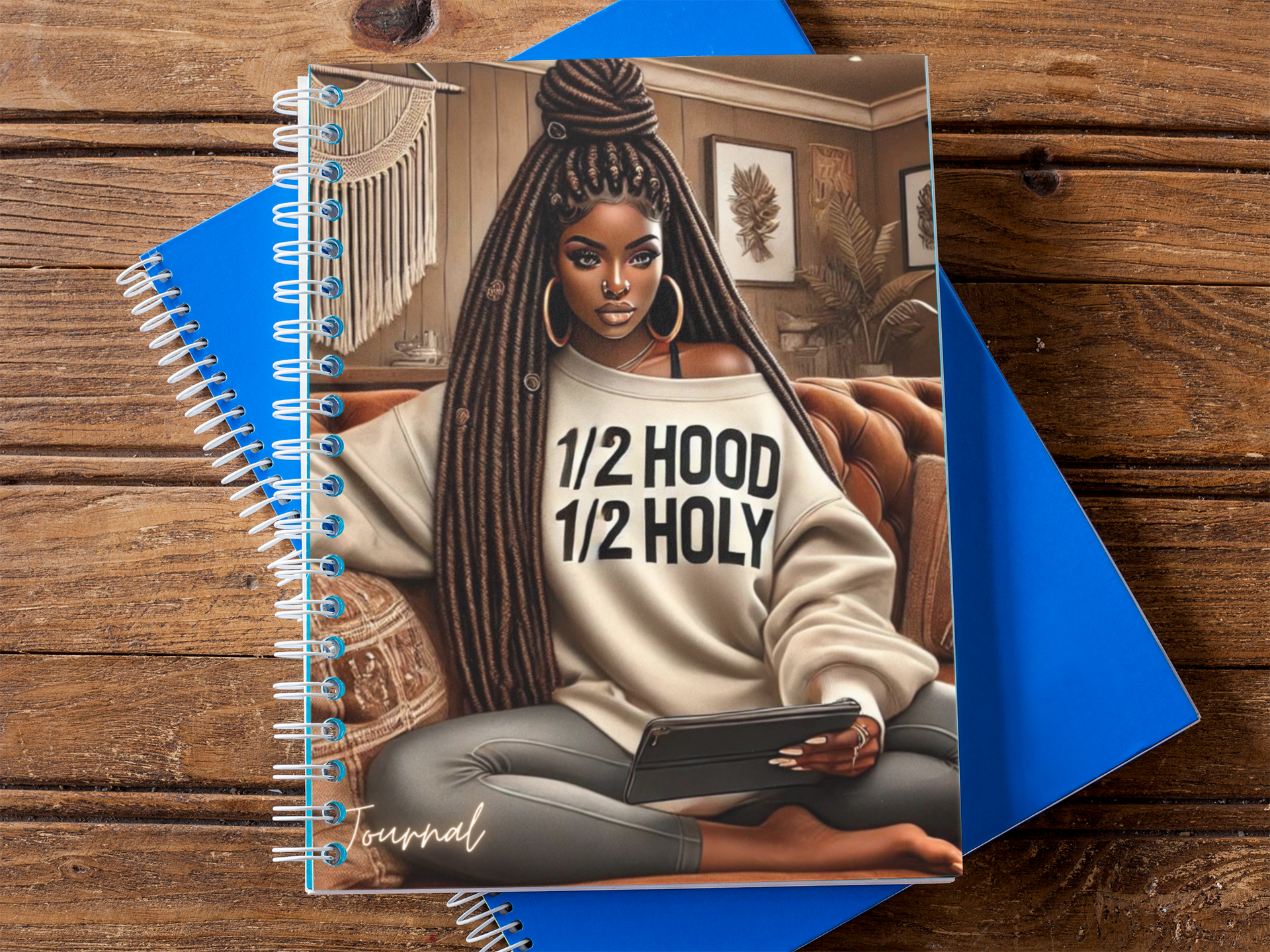 Half Hood Half Holy Journal Clipart