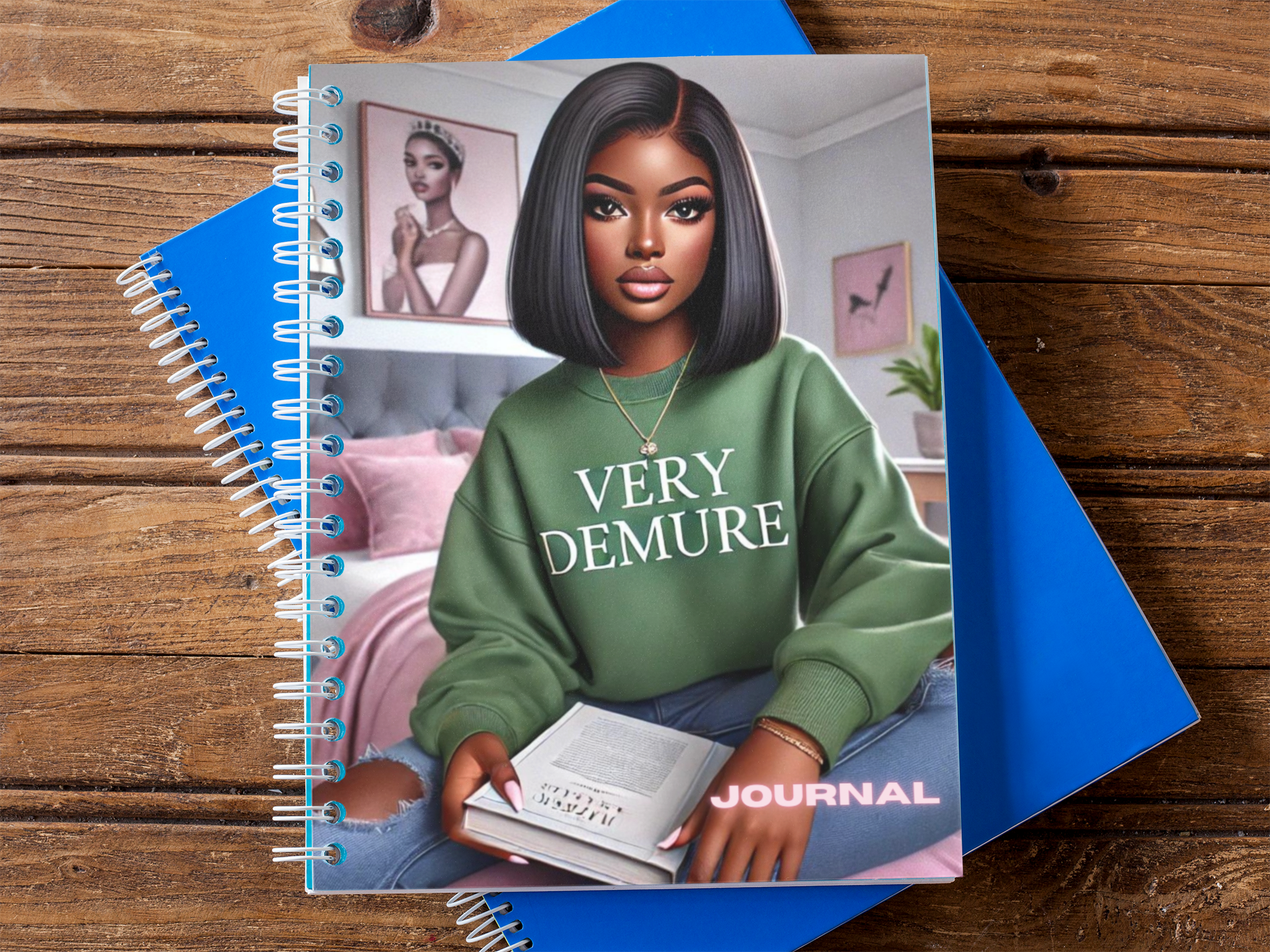 Very Demure" Modern Afrocentric Journal Clipart*