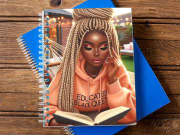 Educated Black Queen Journal Clipart